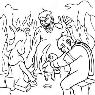 Hell Scene Coloring Page 68632-56587