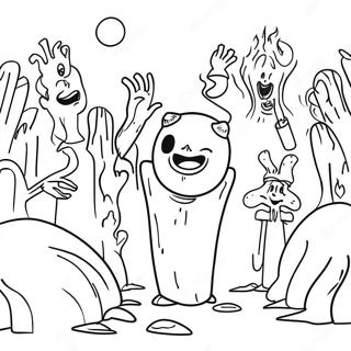 Hell Scene Coloring Page 68632-56588