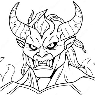 Fiery Demon Coloring Page 68633-56593