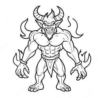 Fiery Demon Coloring Page 68633-56596