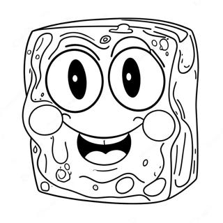 Spongebob Face Black And White Coloring Pages