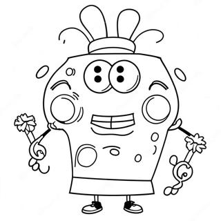 Happy Spongebob Face Coloring Page 68643-56601