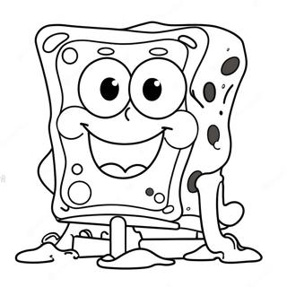 Happy Spongebob Face Coloring Page 68643-56602