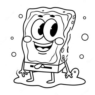 Happy Spongebob Face Coloring Page 68643-56603