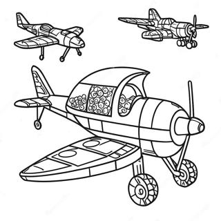 Lego Airplane Coloring Page 68652-56607