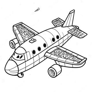 Lego Airplane Coloring Page 68652-56608