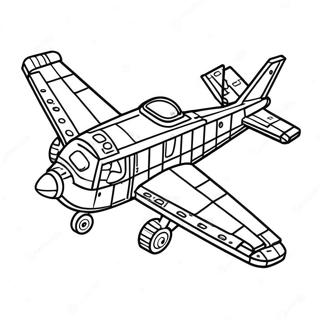 Colorful Lego Airplane In Flight Coloring Page 68653-56610