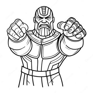 Thanos With Infinity Gauntlet Coloring Page 6865-5582