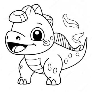 Dino Piggy Roblox Coloring Page 68662-56616