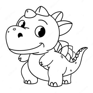 Cute Dino Piggy Roblox Coloring Page 68663-56618