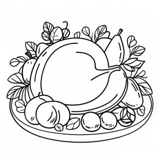 Thanksgiving Plate Coloring Page 68723-56654