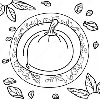 Festive Thanksgiving Plate Coloring Page 68724-56661