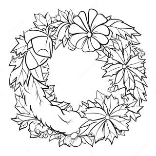 Christmas Wreath Coloring Pages