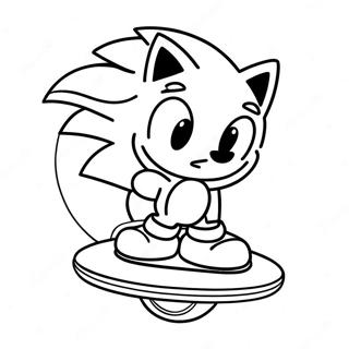 Sonic On Hoverboard Coloring Page 68764-56685