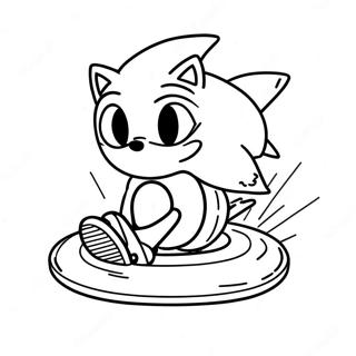 Sonic On Hoverboard Coloring Page 68764-56687