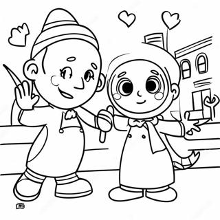 Colorful Rhyme Time Town Characters Coloring Page 68784-56705