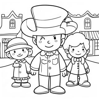 Colorful Rhyme Time Town Characters Coloring Page 68784-56708