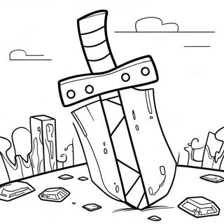 Minecraft Shovel Coloring Page 68793-56722