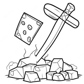 Minecraft Shovel Coloring Page 68793-56723