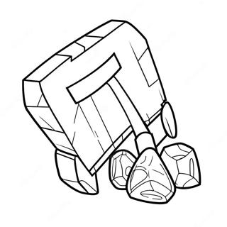 Minecraft Diamond Shovel Coloring Page 68794-56710