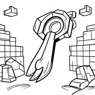 Minecraft Diamond Shovel Coloring Page 68794-56711