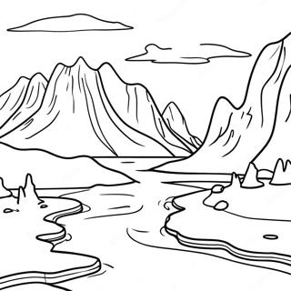 Arctic Landscape Coloring Page 68803-56714