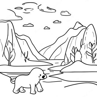 Arctic Landscape Coloring Page 68803-56716