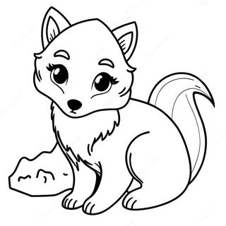 Cute Arctic Fox Coloring Page 68804-56725