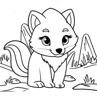 Cute Arctic Fox Coloring Page 68804-56726