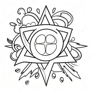 Holy Trinity Symbol With Rays Coloring Page 68814-56729