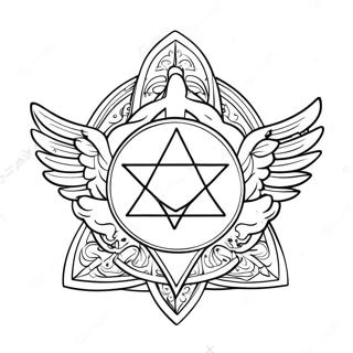 Holy Trinity Symbol With Rays Coloring Page 68814-56730