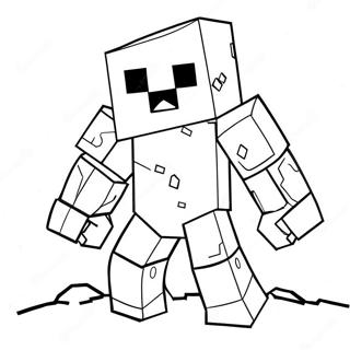 Cute Minecraft Snow Golem Coloring Page 68824-56737