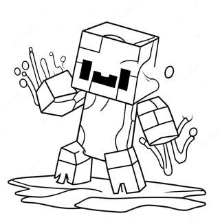 Cute Minecraft Snow Golem Coloring Page 68824-56739