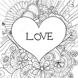 Love Word Coloring Page 68833-56742