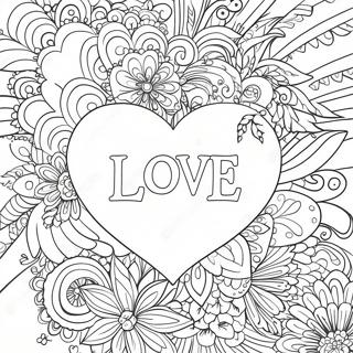 Love Word Coloring Page 68833-56743