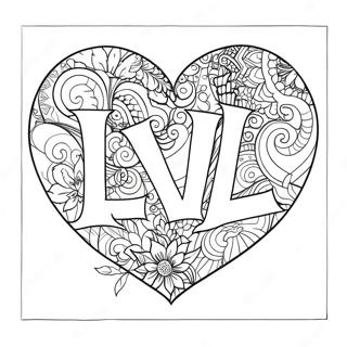 Love Word Coloring Page 68833-56744