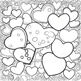 Colorful Love Hearts Coloring Page 68834-56756