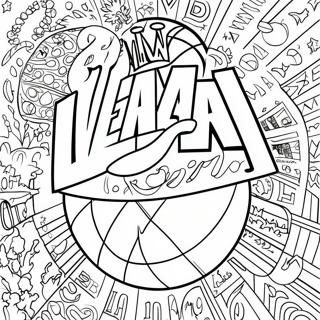 Nba Logo Coloring Page 6884-5595