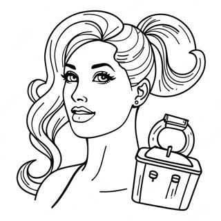 Glamorous Hairstylist Coloring Page 68854-56759