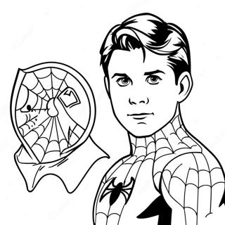 Spiderman Tom Holland Coloring Page 68873-56774