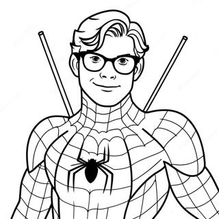 Spiderman Tom Holland Coloring Page 68873-56775