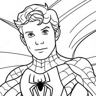 Spiderman Tom Holland Coloring Page 68873-56776