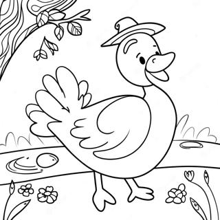 Whimsical Mother Goose With Rhymes Coloring Page 68894-56798