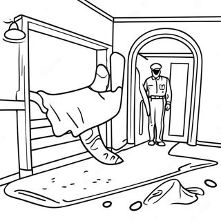 Mysterious Crime Scene Coloring Page 68904-56802