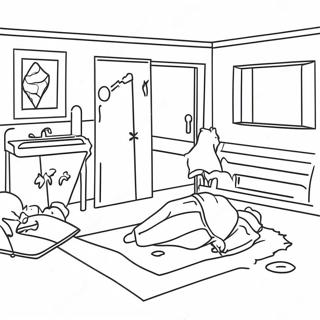 Mysterious Crime Scene Coloring Page 68904-56803