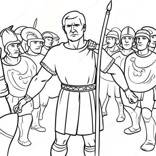 Julius Caesar In Battle Coloring Page 68914-56814