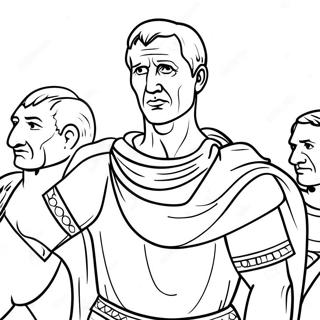 Julius Caesar In Battle Coloring Page 68914-56816