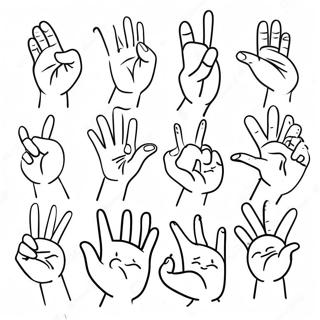 Sign Language Alphabet Coloring Page 68933-56818