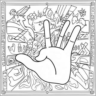 Sign Language Alphabet Coloring Page 68933-56819