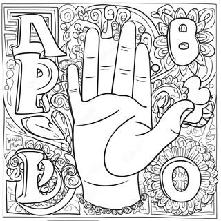 Sign Language Alphabet Coloring Page 68933-56820